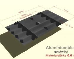 Ripal® Fußbodenheizung Wärmeleitblech geschwärzt