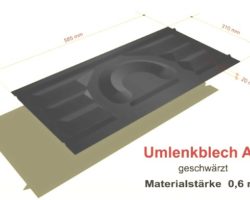 Ripal@-Fußbodenheizung Umlenkbogenblech geschwärzt