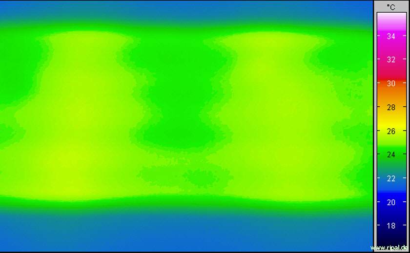 Thermografie Fußbodenheizung mit Dielung